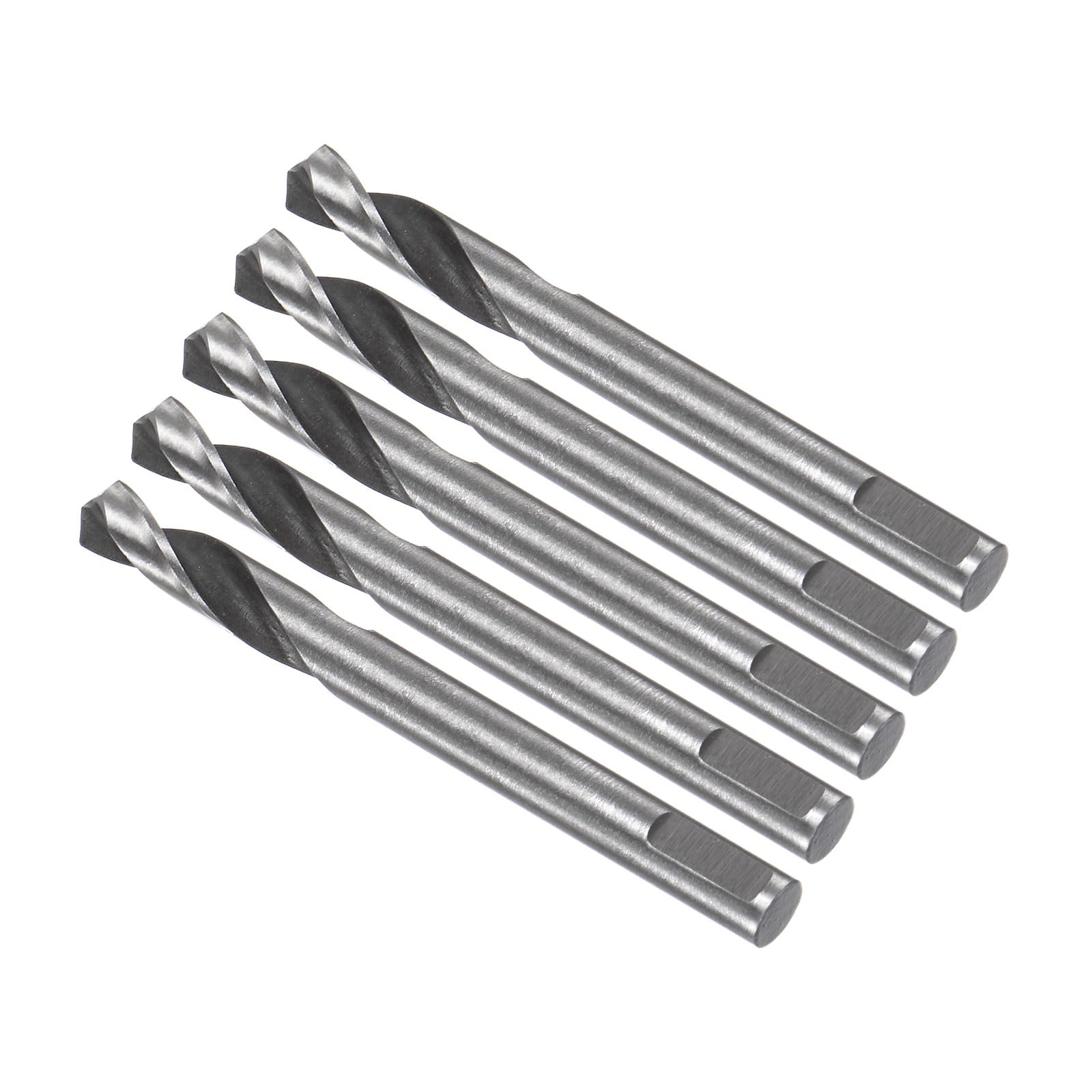 CoCud High Speed Steel Twist Drill Bits, 5mm Diameter 55mm Length, Straight Twist Jobber Drill Bit - (Applications: for Metal Woodwork Plastic Aluminum), 5-Pieces