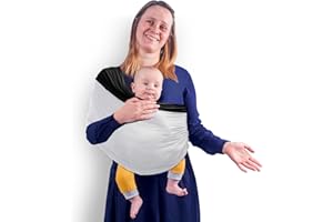 TKKOK Baby Wrap Carrier, Unisex Baby Carrier, Lightweight & Ultra Soft, Easy to Wear Baby Wrap, Perfect for Newborn Toddlers