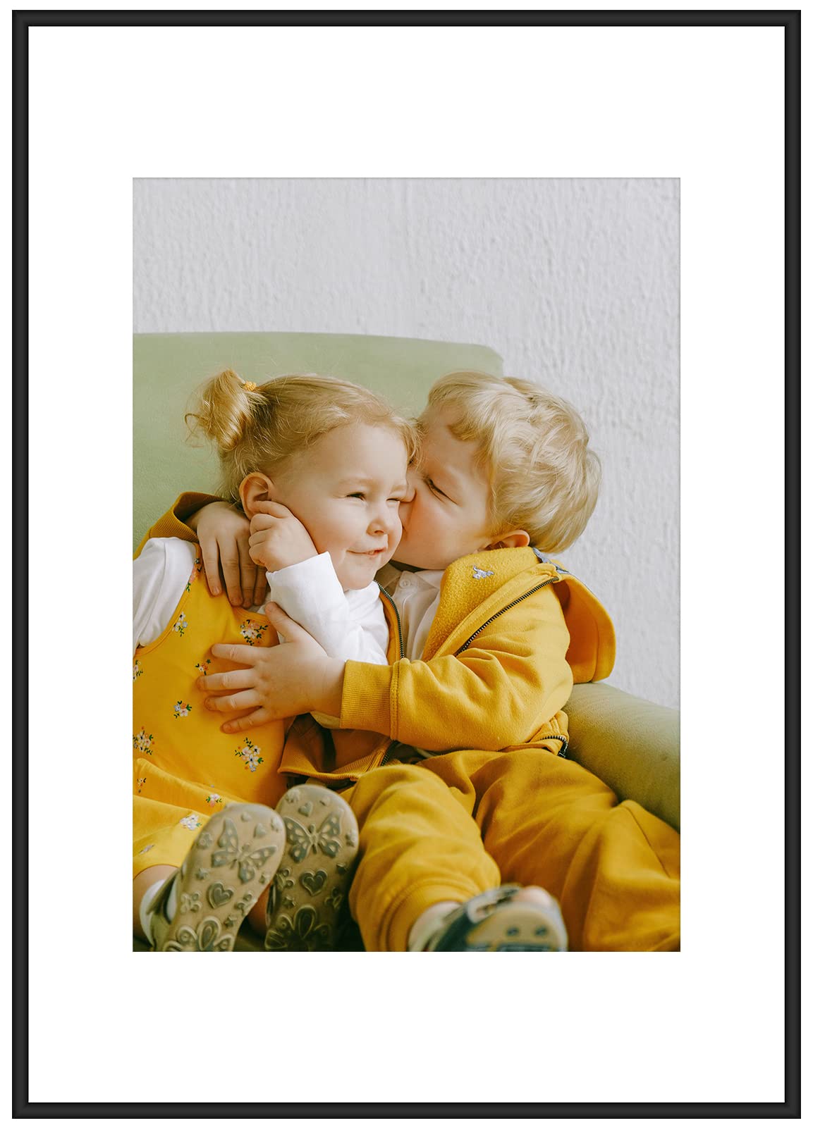 Aluminum Picture Photo Frame Size in A2(42x59.4cm) without Mat and A3(29.7x42cm) with Mat Plexiglass Front for Wall Mounting in Living Room Bedroom Gallery Set of 1 — image 1