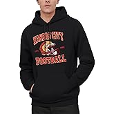 Mens Football Hoodie Classical Football Fans Sweatshirt Pullover Apparel