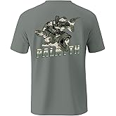 Palmyth Men's Fishing UPF 50+ Sun Protection Short Sleeve T-Shirt