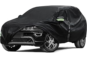 Migaven 6 Layers Car Cover Custom Fit for SUV Car Cover 192-201 inch Waterproof Full Exterior Cover Rain Sun Hail Protection with Door Zipper