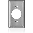 Leviton SL721 C-Series 1-Gang single 1.6" Diameter Opening Wallplate, Type 430, Stainless steel