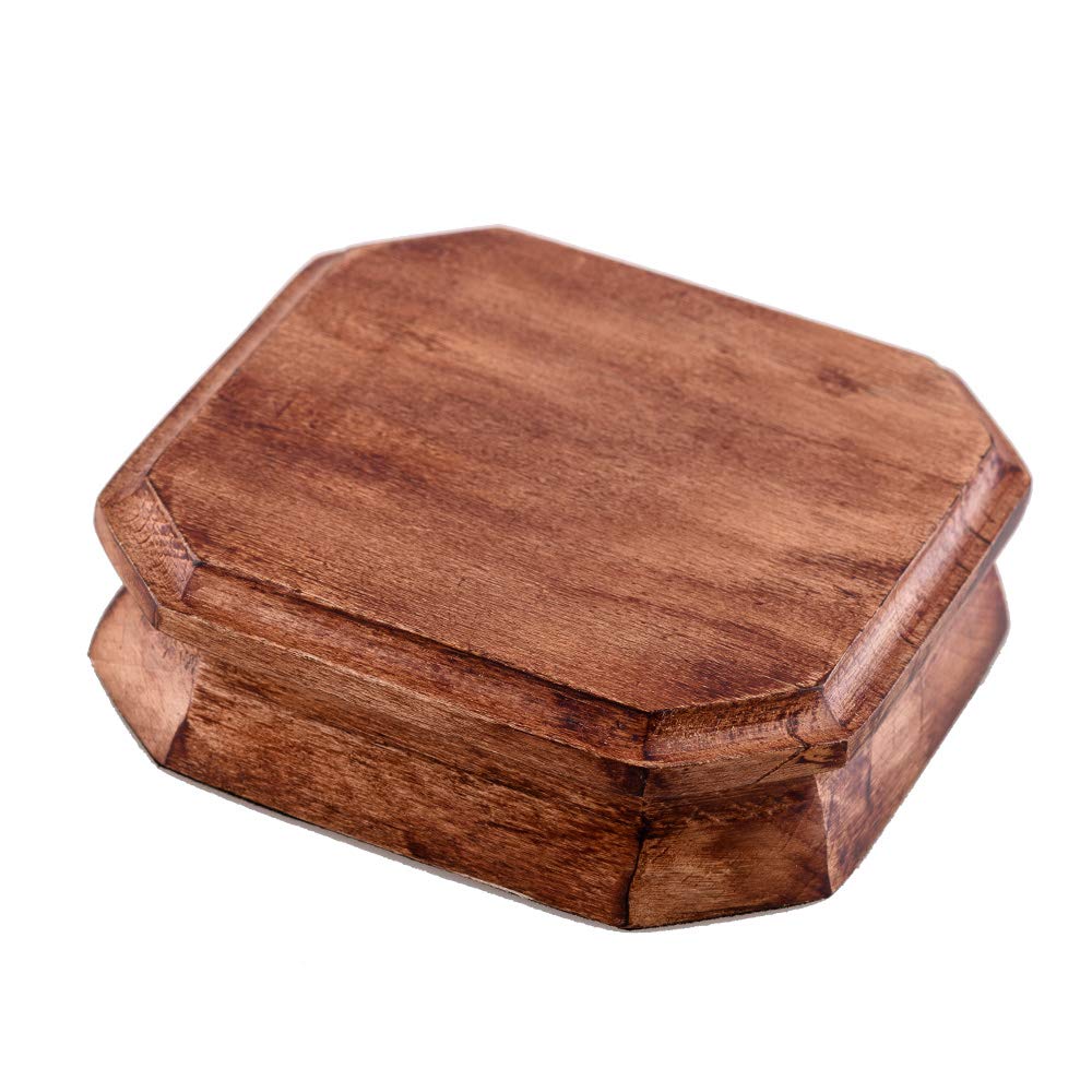 NKlaus Coaster 3,5 high natural mango wood decoration solid wood surface refined gloss effect square universal stand 2833