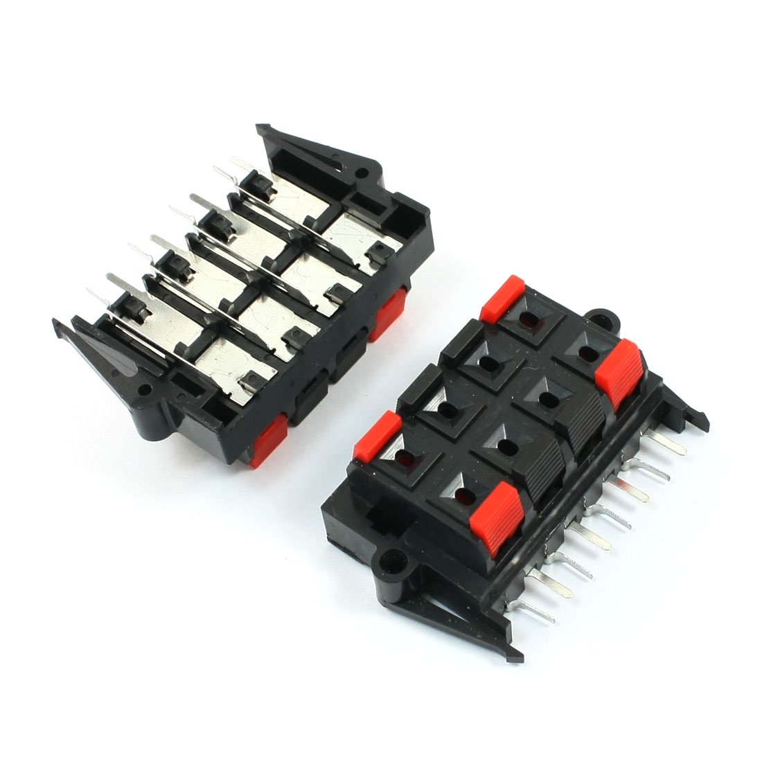 sourcing map 2pcs Red Black 8 Way Push Speaker Terminals Connector 64mm x 40mm