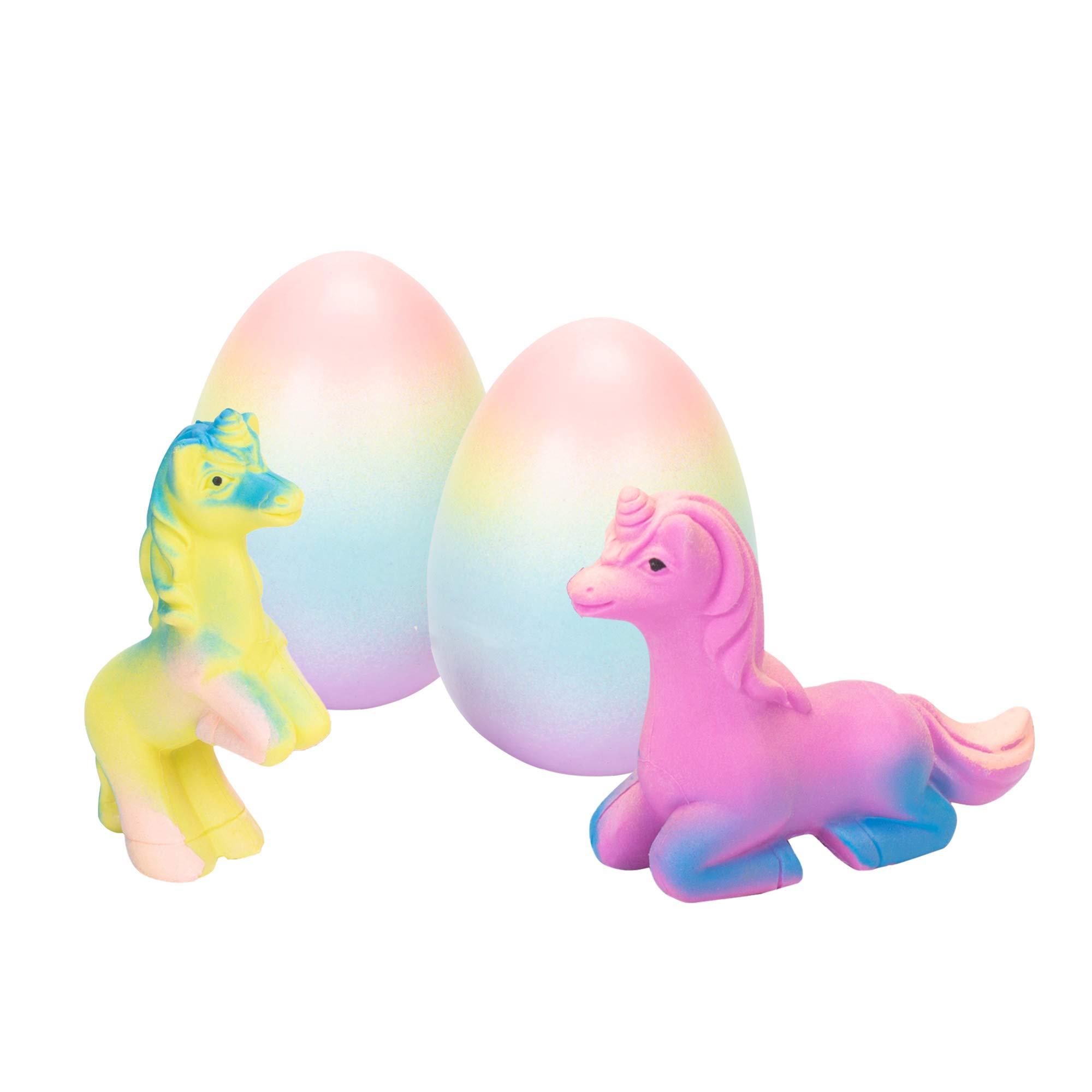 Photo 1 of Set of 2 Surprise Growing Unicorn Hatching Extra Large Rainbow Egg Kids Toys, Assorted Colors