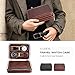 EleLight Watch Travel Case Portable Leather Zippered Watch Storage Box Display Organizer Case, Best Gift for Men, Women (4 Slot, Brown)