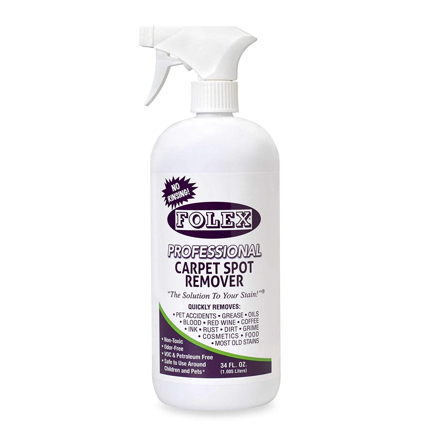 Folex Professional 34 oz. Carpet Spot Remover | Made in USA | Non-Toxic by Product