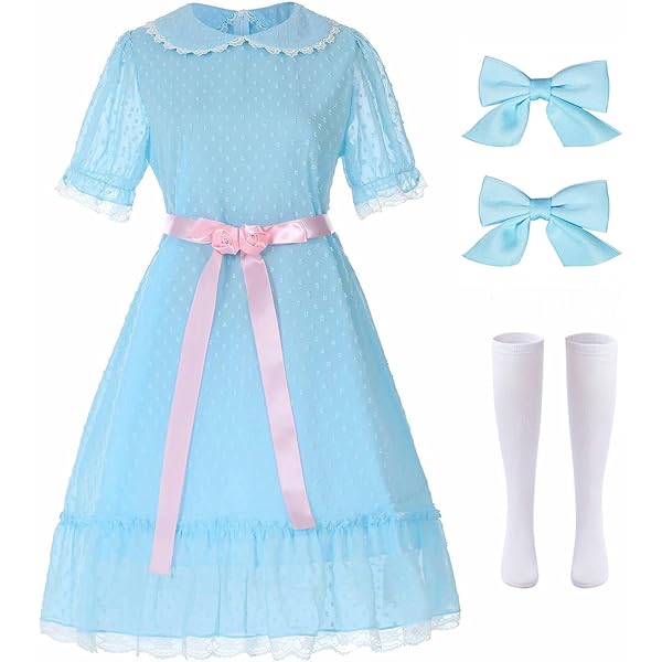 WAVDSYB Halloween Creepy Grady Gemini Costume for Women Puff Short