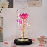 Touloube Galaxy Rose for Her LED Light Up Glass Dome Gift view 4