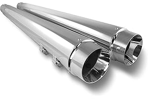 MOTOTEKS, INC. DNA 4" CHROME STYLE TAPERED SLIP-ONS MUFFLERS HARLEY TOURING 95-16