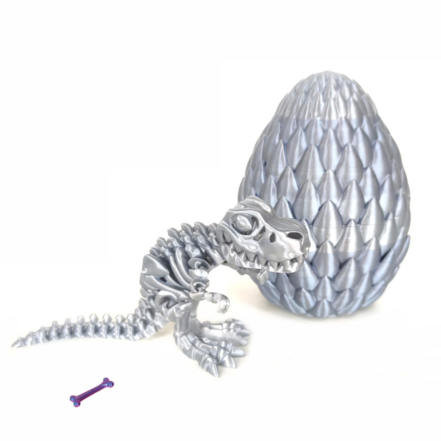 3D Printed Dragon with Egg Dinosaur Toys for Boys and Girls Dragon Egg Fidget Toy Flexible Joints