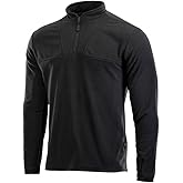 M-Tac Men’s Fleece Quarter Zip Pullover – Tactical Thermal Long Sleeve Sweater with High Mock Neck for Outdoor Work