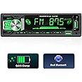Single Din Car Stereo Bluetooth Hands Free Calling Car Audio Receivers with Digital LCD Display FM Car Radio USB/SD/AUX-in MP