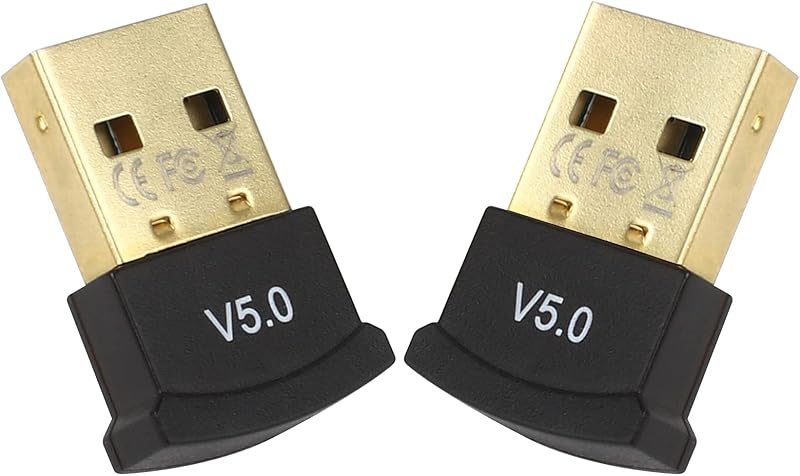 Haisheng 5.0 Bluetooth USB Adapter Dongle Receiver Transmitter for PC Windows