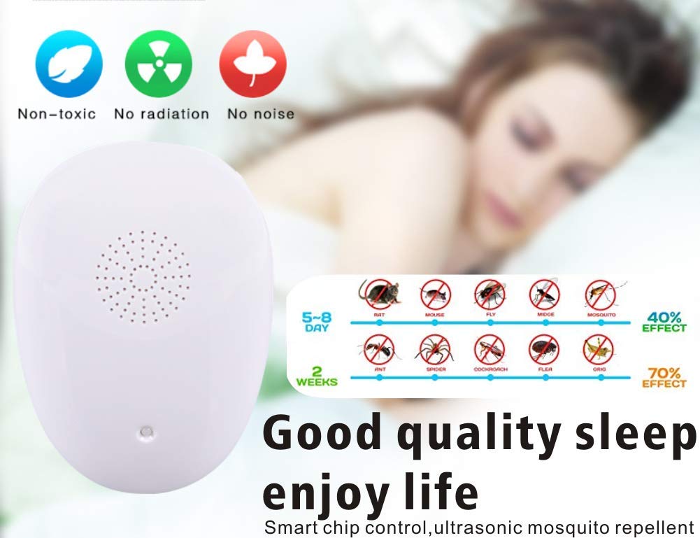 Ultrasonic Pest Repeller Plug in, Physical Pest Killing, Indoor Pest Repellent for Rats, Spiders, Fleas, Roaches, Bed Bugs, Mosquitoes, Human& Pet Safe(3 Pack)