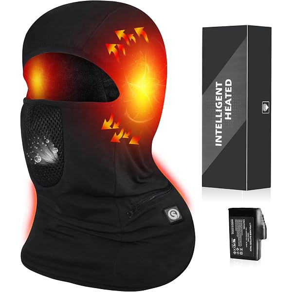 Rechargeable Heated Balaclava for Women with 6000mAh Battery Winter Sports Heated Balaclava for Men & Women,Electric Heated Ski Mask  main image 4