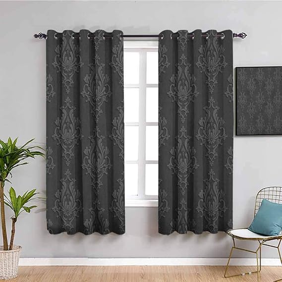 extra long gray curtains