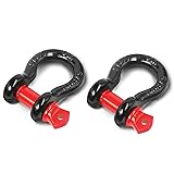 Jamiikury 2 Pcs Shackles 1/2" D Ring Shackle 12 Ton