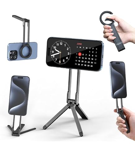 Mini Trépied Magnétique De Poche Pour Téléphone – Compatible MagSafe – Pliable, Avec Anneau Magnétique – Pour Vlog, Voyage, Selfie