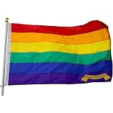 Premium Rainbow Pride Flag 3x5 Outdoor, Longest Lasting Polyester 220D Sewn Stripes | LGBTQ Flags Pride Flags House Decoration Banner