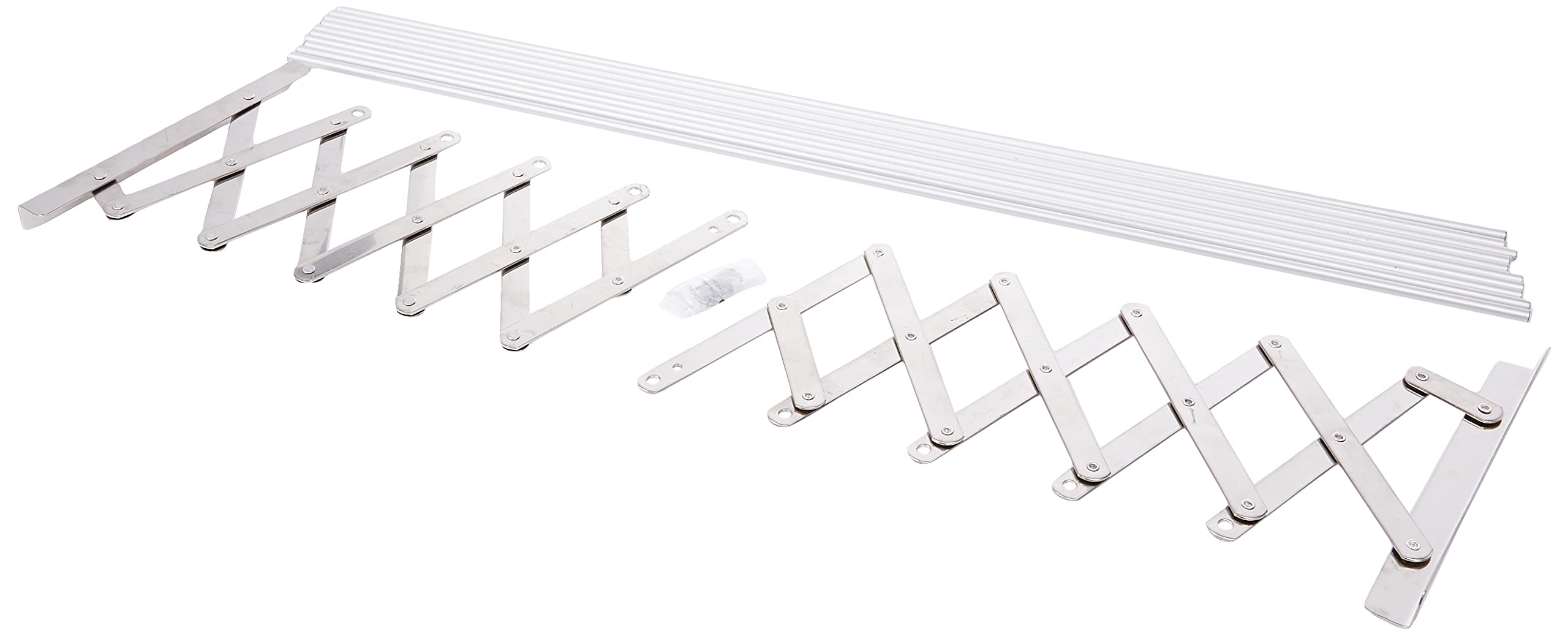 Sauvic Extendable Wall Mounted Stainless Steel Clothes Airer with 10 Aluminium Clothes lines 100 cm