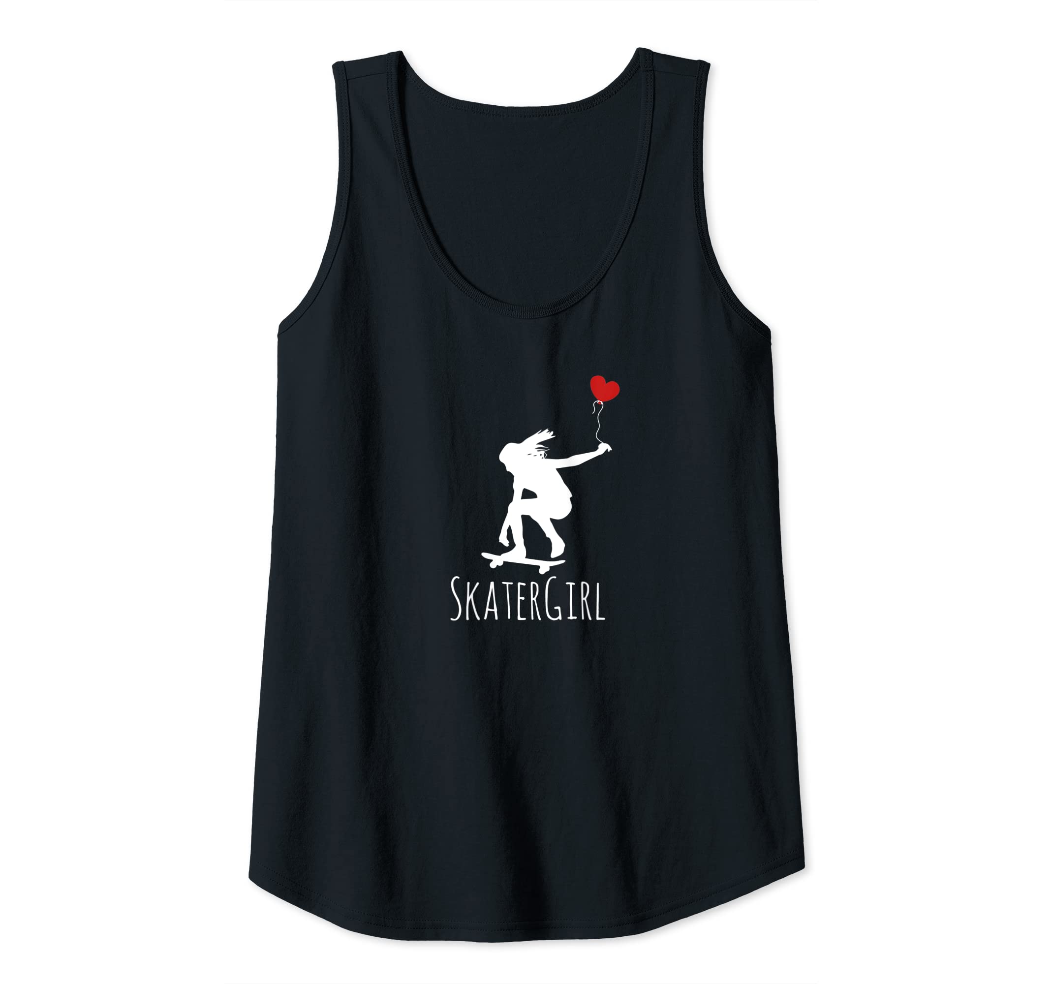 Womens Skater Girl Skateboard Skate Skating Tank Top