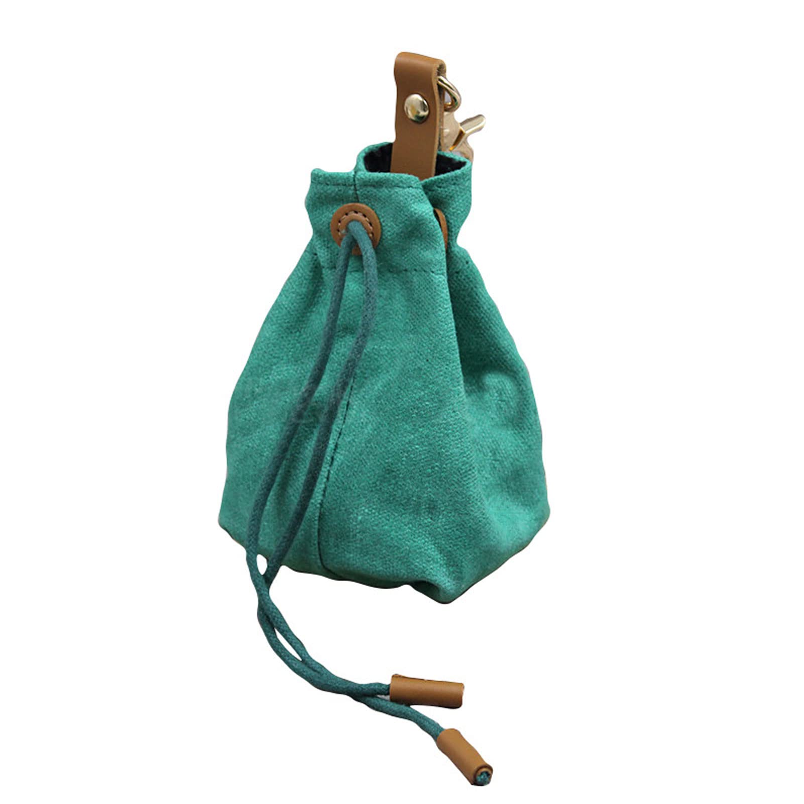 Dog Treat Training Bag, Small Dog Treat Pouch with Clip & Drawstring, Waterproof Pet Snack Bag for Walking and Training (Green)