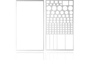 FLANCCI LED Light Blocking Stickers, Light Dimming LED Filters, Dimming Sheets for Routers, LED Covers Blackout, Dimming 50% ~ 100% of LED Lights (2Sheets = 1 Cut Out + 1 Uncut) White
