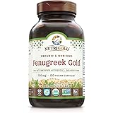 Nutrigold Organic Fenugreek Gold - 750 mg, 120 Organic Veggie Capsules (GMO-Free, Preservative-Free, Allergen-Free Organic Fe