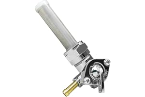 GUZIKO Petcock Fuel Valve 22mm with Left Spigot 90 Outlet Shut Off Valve Switch Fits for Harley Davidson Low Rider Dyna Fatboy Heritage Softail Springer Sport Glide Sportster