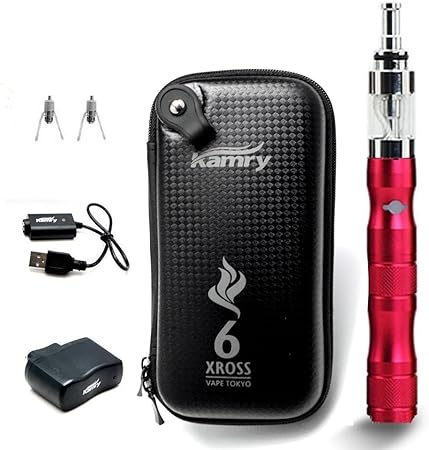 Amazon リキッド式 電子タバコ Vape ベイプ X6 スターターキット 取り替え用コイルユニット2個付き Kamry社製 正規品 レッド Vape ベイプ 電子たばこ