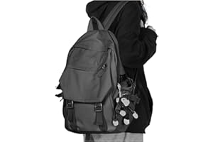 SEAFEW Small Black Backpack for School Girls Kids Women, Waterproof Bookbag Cute High School Backpack for Men Teen Boys, Lightweight Travel College Backpack Mochilas Escolares para Casual Daypack Rucksack
