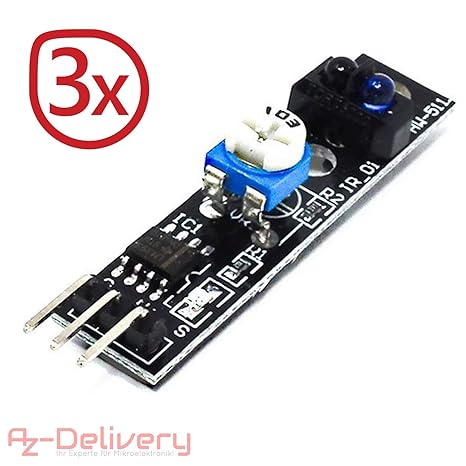 AZDelivery ????? 3 x KY-033 Linien Folger Line Tracking Sensor Modul TCRT5000 für Arduino