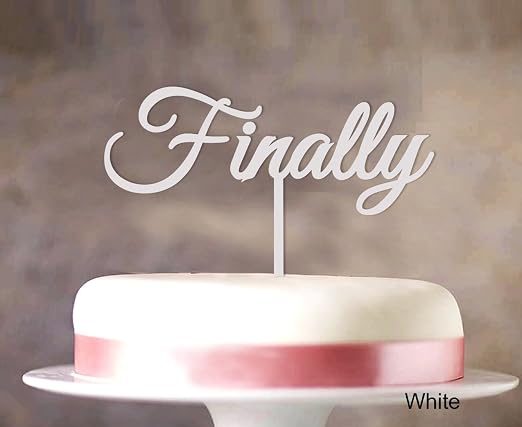 Amazon Com Finally Personalized Monogram Cake Topper White Cake