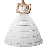 dgdgcool Women Petticoat Crinoline 6 Hoop Skirt Petticoats for Women Underskirt Ball Gown