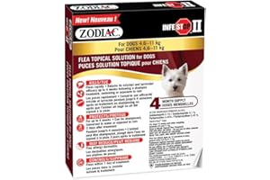 Zodiac® Infestop™ II Flea Topical Solution for Dogs 4.6kg - 11kg - 4 Tubes