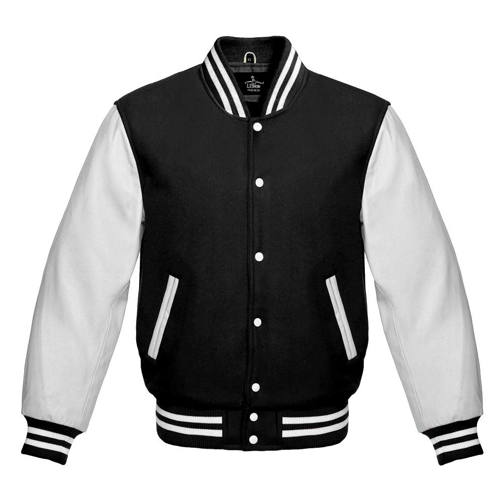 black white varsity jacket