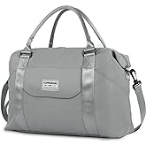 SUPROMOMI Travel Duffel Bag, Sports Tote Gym Bag, Carry on Bags for Airplanes, Shoulder Weekender with Wet Pocket, Nylon Overnight Crossbody Bag for Women, Yoga Travel must haves Large Bag Grey…