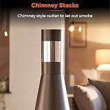 Tower T978508 Apollo Burner with Chimney & Built-In Wood Storage, Black view 6