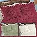 Collections Etc Cottage Charm Floral Lattice Chenille Pillow Sham with Fringe Edging, Cream, Standard