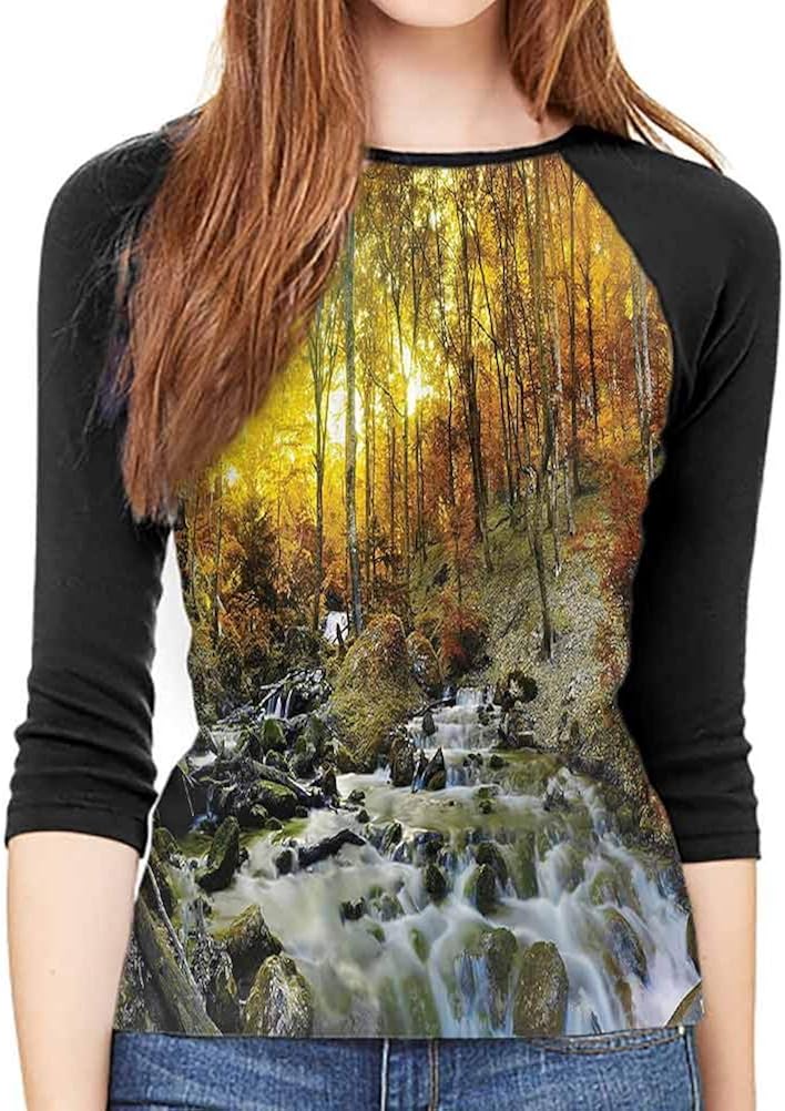 QIAOQIAOLO Ladybugs Decorations Autumn T-Shirt for Women Wear Inner and Outer