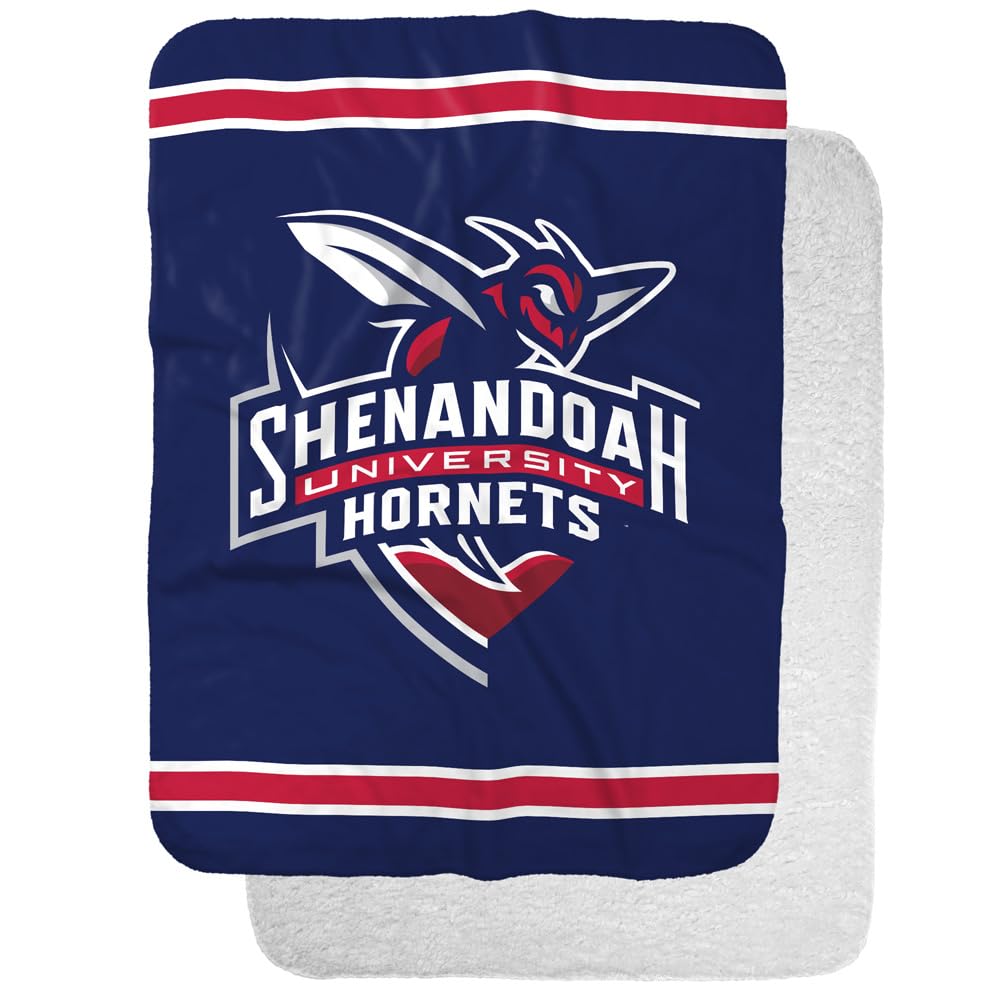 Shenandoah University Primary Logo Stripes Sherpa
