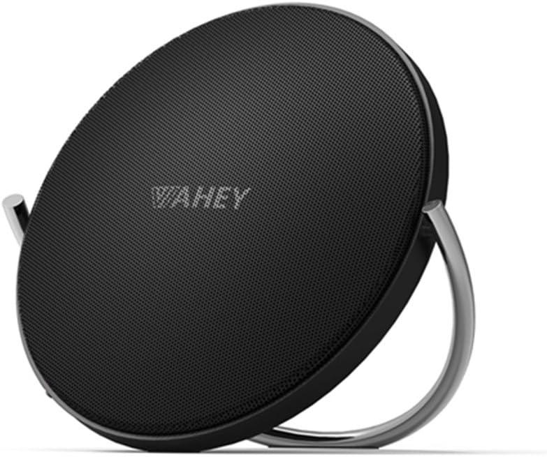 WAHEY Bluetooth Speaker, Outdoor Portable Speaker with 2×5W Bass Sound, 24-Hour Playtime for iPhone/iPod/iPad/Phones/Tablet/Echo dot (Black)