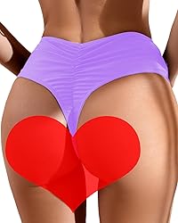 AFOLIRY Women's Sexy High Waisted High Cut Cheeky