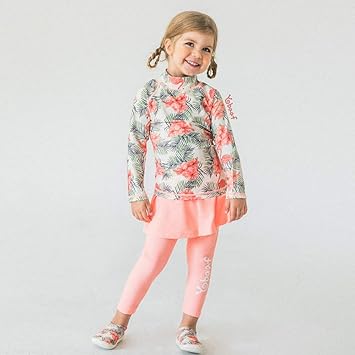 Amazon Co Jp キッズ 上下セット水着 Yobaaf フラミンゴ 長袖