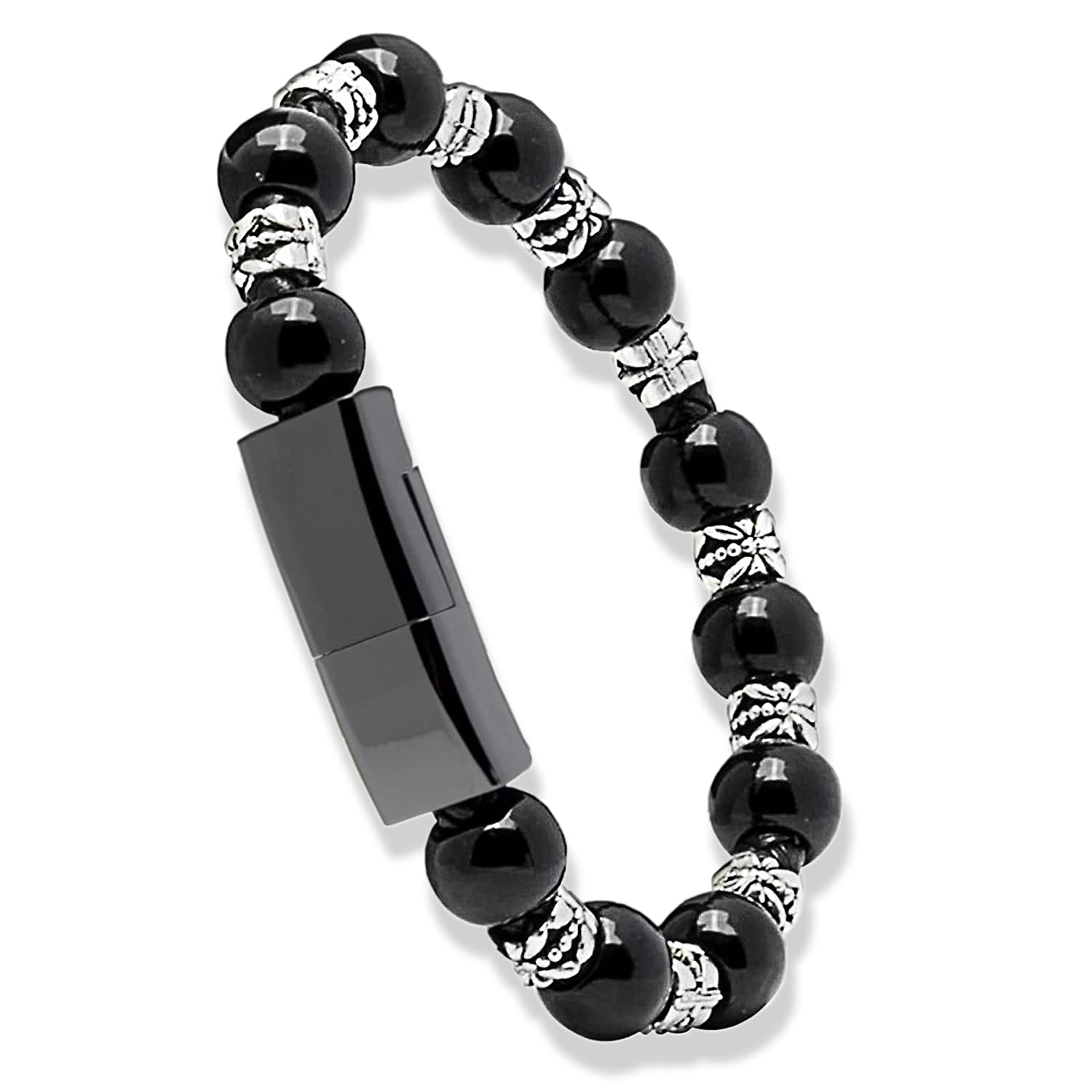 Short Lightning Charging Cable 20 cm Portable Bracelet Charger Beaded Design Emergency Cable iPhone Wrist Data Cord for for ios Apple XR X 13 12 11 9 8 7 Plus SE iPad Air 2 Mini Max