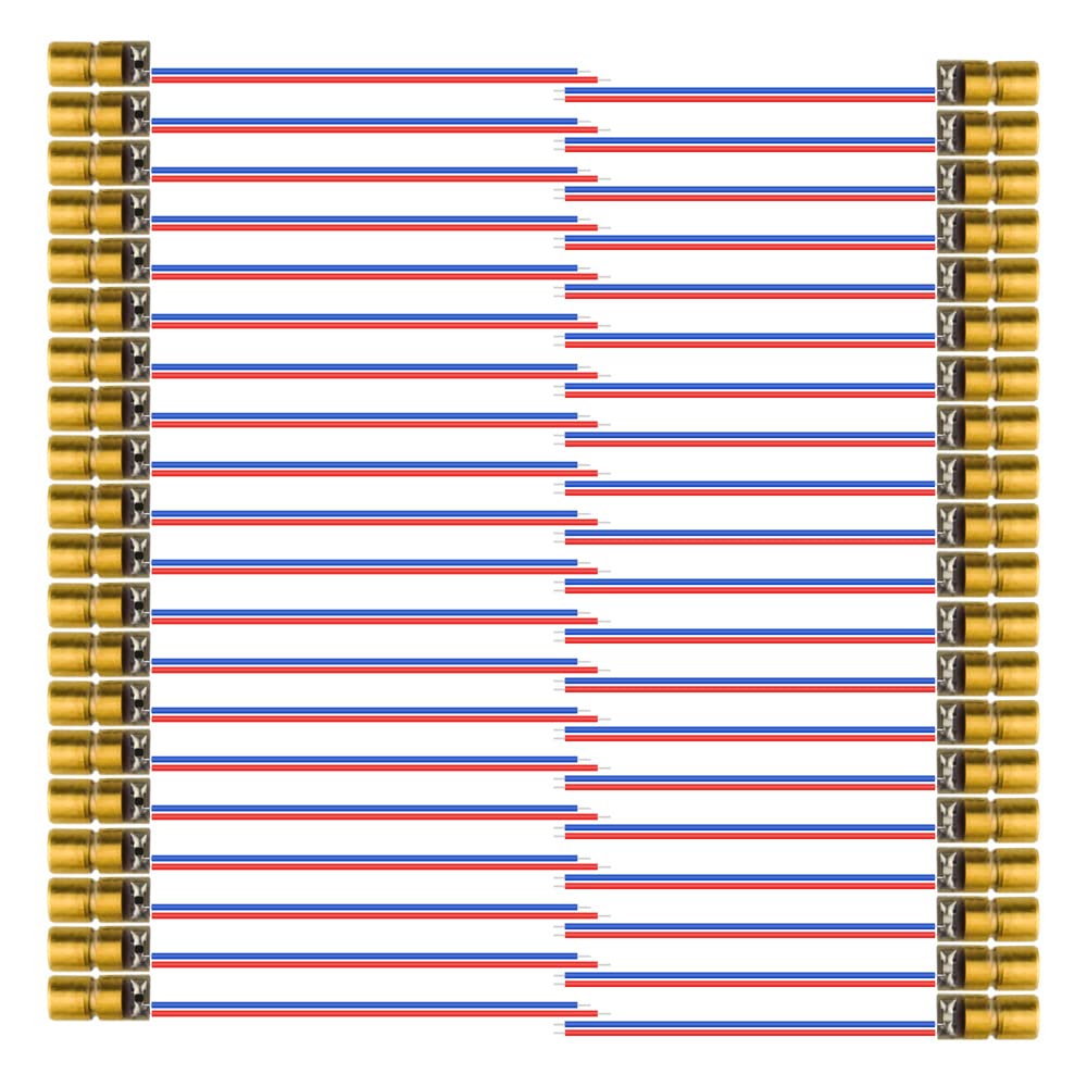 BGTXINGI 40pcs of Mini Laser Dot Diode Module Head WL Red 650nm 6mm 5V 5mW and 3V 5mW Each of 20Pcs