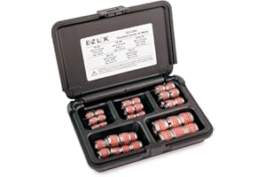 E-Z LOK Threaded Inserts For Metal; Assortment Kit; Stainless Steel; Heavy Wall; UNC Internal Threads, 10-24, 1/4-20, 5/16-18, 3/8-16, 1/2-13; 46 pieces