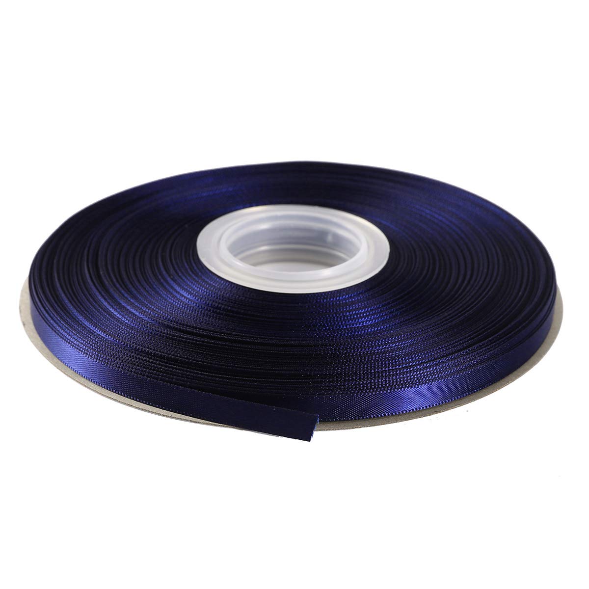 ITIsparkle 6mm Width (1/4") Double Faced Satin Ribbon 45 Meters (full reel) Crafts Gift Wrap Floristry - Navy Ribbon